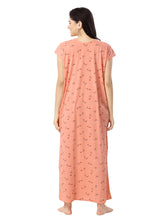 Women's Pure Cotton Blended Printed Maxi Dress for Daily & Night Wear Floral Nighty